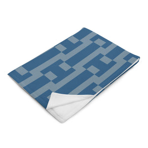 Blue Brink Pattern Throw Blanket