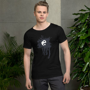 Men's Raw Neck Tee Yin & Yang Graphic